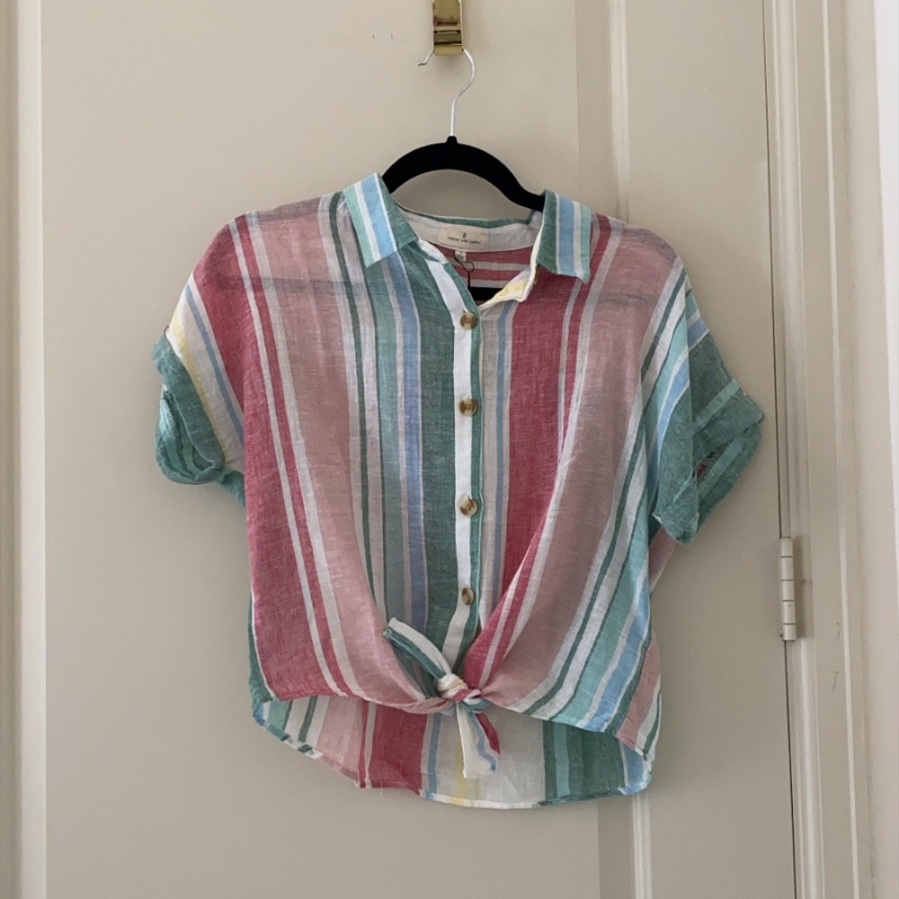Striped Front Tip Shirt